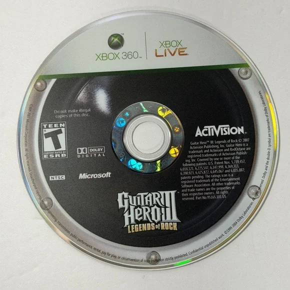 Guitar Hero III: Legends of Rock Xbox 360 CIB Excellent Game Complete Manual - Picture 3 of 12